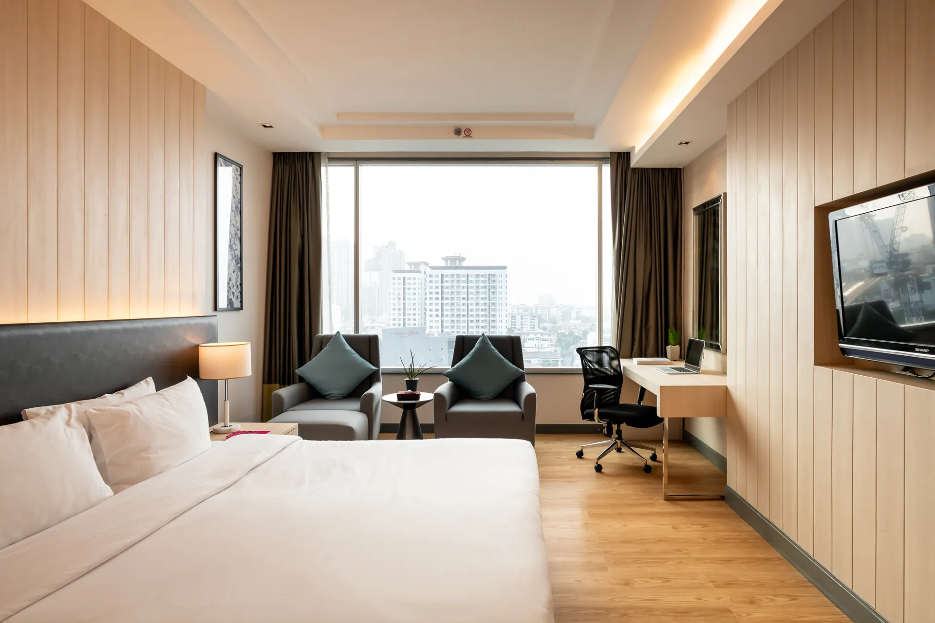 Sukhumvit bangkok hotel next to bts phra khanong skytrain.
