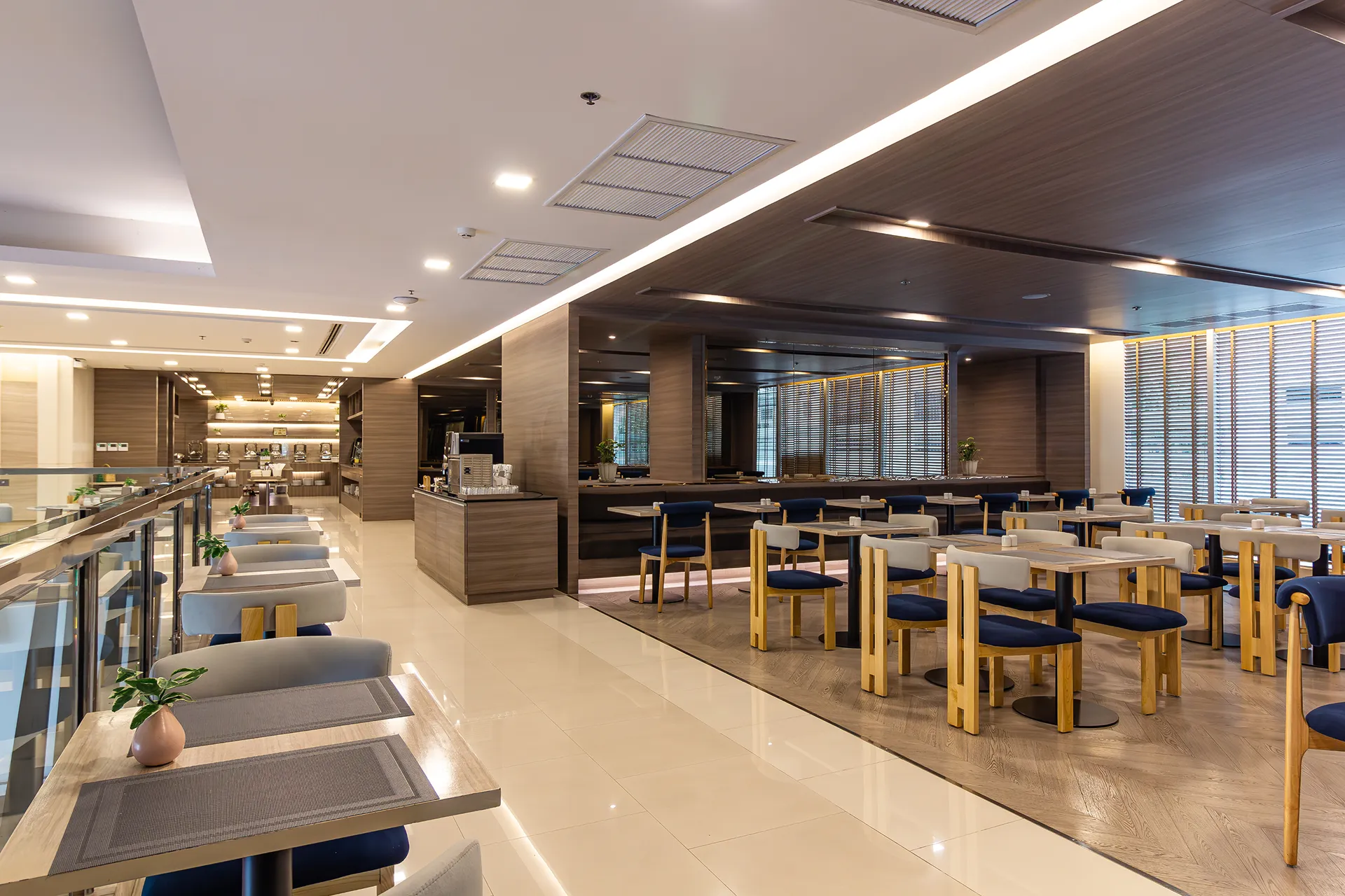 The main restaurant interior at hotel dining Sukhumvit 71.