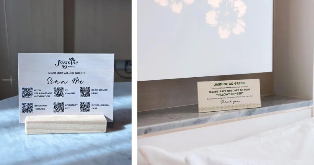 paperless hotel QR code Bangkok - Jasmine Hotel Group